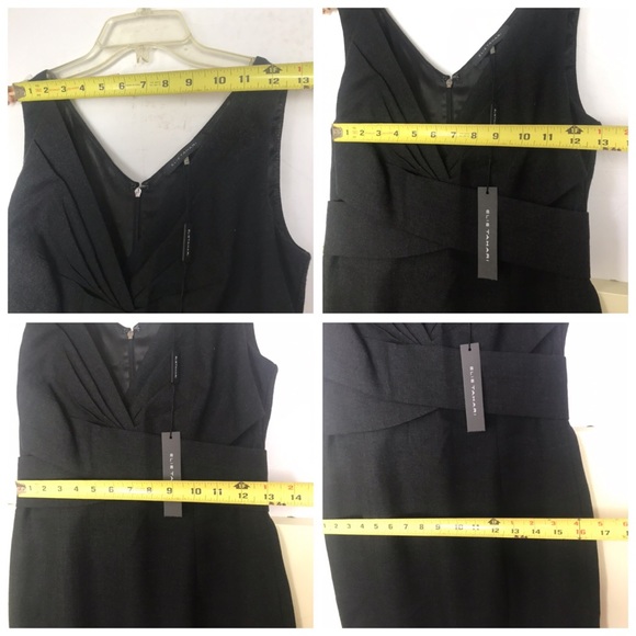 ELIE TAHARI NEW Zoe V-Neck Sleeveless Dress Sheath Cross Cross Wrap Top Lined - Picture 12 of 13